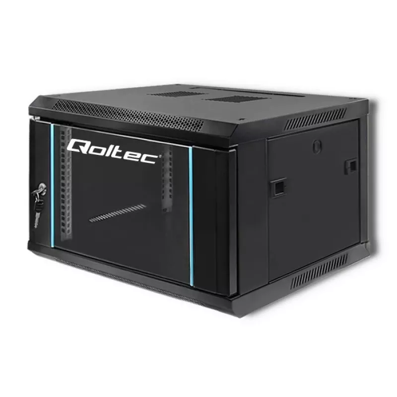 Rack skapis 19 collu QOLTEC 54465 tērauda konstrukcija 12U