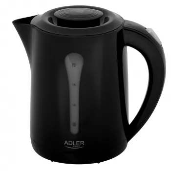 Adler Tējkanna AD 1244 | Elektriskā | 1850 W | 2.5 L | Plastmasa | 360° grozāma pamatne | Melna