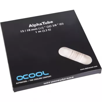 Alphacool 17494 caurspīdīga PVC caurule 1.3 cm diametrs 100 cm garums