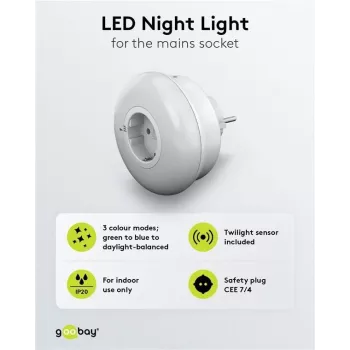 Goobay LED naktsgaisma kontaktligzdai (64567)