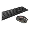 CHERRY DW 9100 SLIM bezvadu tastatūra un pele, RF Wireless + Bluetooth, AZERTY, melna