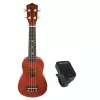 Soprāna ukulele SUPRIMO UK21 21 collas – liepas korpuss, 12 frets, 4 neilona stīgas, tumša koka apdare