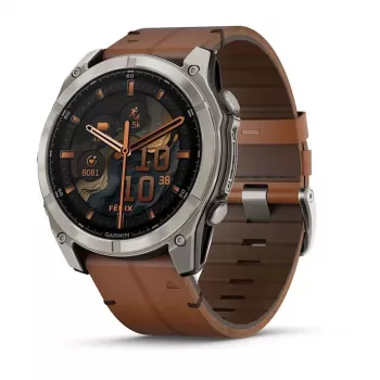 Garmin Fenix 8 3.56 cm (1.4) AMOLED 51 mm Digitāls 454 x 454 pikseļi Skārienekrāns Titāns Wi-Fi GPS (satelīts)