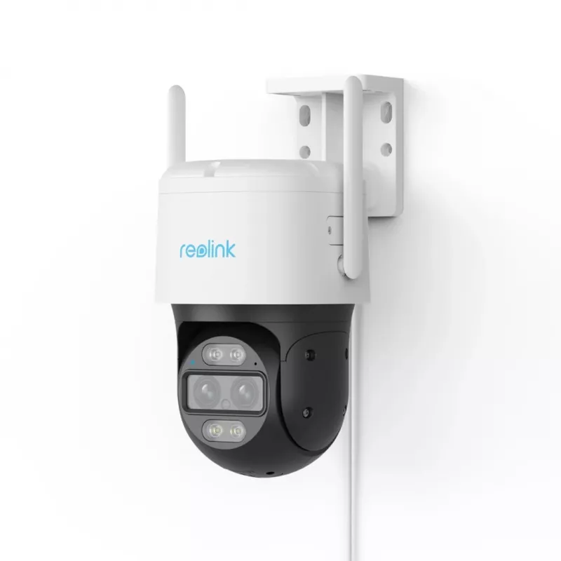 IP drošības kamera Reolink TrackMix Series G765 HD — 4 MP, 2560×1440, 6x optiskais tālummaiņas objektīvs, motorizēts AF, nakts redzamība 30 m, PoE/DC, 5100 mAh akumulators, kupola, āra
