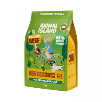 ANIMAL ISLAND Brilliant beef - sausā suņu barība - 3kg