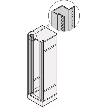 Schroff 19PANEL/SLIDE Montāžas komplekts 38U Cinks (2X) - 38 HE (22117356)