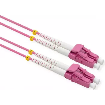 VALUE optiskās šķiedras kabelis 50/125µm OM4 - LC/LC - zemu zudumu savienotājs - violets - 7 m