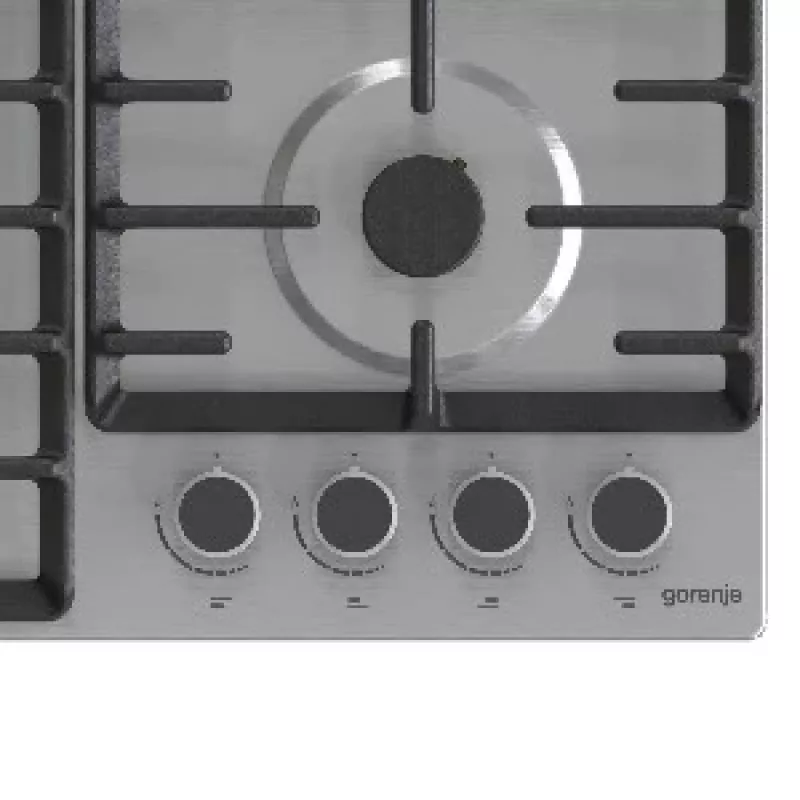 Gorenje G642ABX gāzes plīts virsma, nerūsējošais tērauds, iebūvējama, 60 cm, 4 zonas