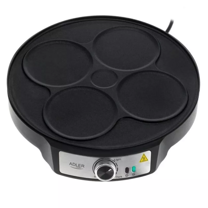Adler AD 3093 abpusējs elektriskais pankūku cepējs 2 vienā, 1600 W, melns