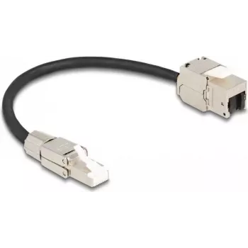 DeLOCK kabelis RJ45 spraudnis lauka montāžai uz Keystone moduli RJ45 ligzdu Cat.6A 25 cm