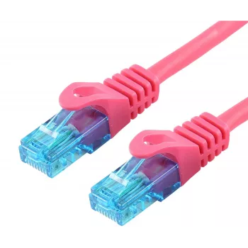 Tīkla kabelis LOGON TCU55U100M Cat5e U/UTP 10 m, fuksija, RJ-45–RJ-45