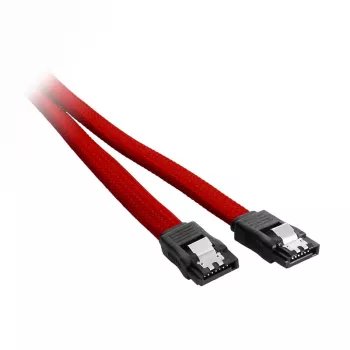 CableMod ModMesh SATA kabelis - Serial ATA 150/300/600 - SATA (sievišķais) uz SATA (sievišķais) - 60cm - Sarkans (CM-CAB-SATA-N60KR-R)