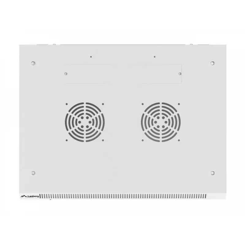 Lanberg sienas montāžas sadales skapis 19'' 18U 600x450mm pelēks (stikla durvis)