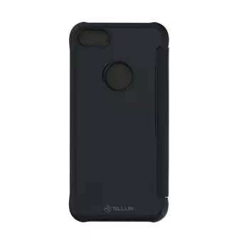 Tellur grāmatveida maciņš iPhone 8 — melna mākslīgā āda ar spoguli