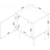 Naktsgaldiņu komplekts 2 gab. Cama Meble ISLA 44,5×40×59 cm matēts melns MDF/skaidu plātne