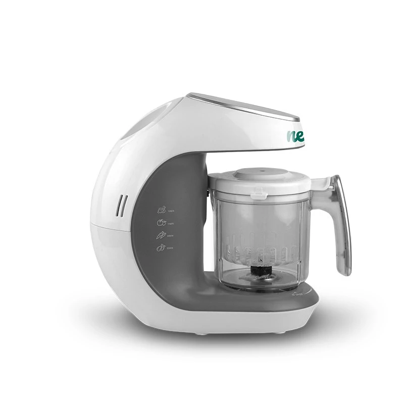 Baby pārtikas pagatavotājs Neno Cibo 300 W, 0.3 L bļoda, tvaicēšana un blendēšana, uzsildīšana, pelēks/balts