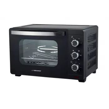 Mini cepeškrāsns ESPERANZA EKO006N – 25 L kompakta elektriskā galda krāsns, 1600 W, konvekcija, rotācijas vadība