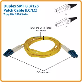 Tripp Lite N370-05M Duplex-Singlemode 9/125 Šķiedru optikas savienojuma kabelis (LC/LC) - 5 m