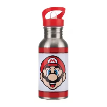 Paladone Super Mario metāla ūdens pudele ar salmiņu