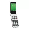 Doro Leva E22 saliekamais telefons, 2.8 collu (7.11 cm) ekrāns, Single SIM, 0.3 MP kamera, 1150 mAh, 127.8 g, Sarkans/Balts