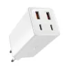 Sienas lādētājs Baseus GaN6 Pro 100W ar 2× USB-A un 2× USB-C