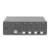 KVM Slēdzis Digitus DS-12883 4 Portu Divu Displeju 4K HDMI USB