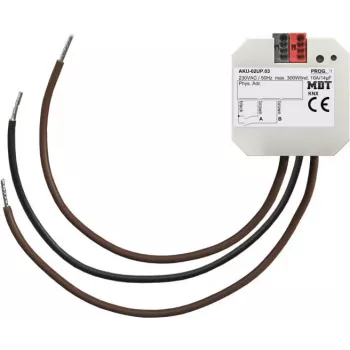 MDT AKU-02UP.03 universālais izpildmehānisms, 2-kārtīgs, iedziļinātai montāžai, 10 A, 230 VAC, 14 µF, 2 EVG