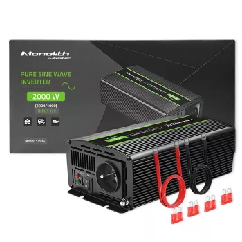 Auto invertors Qoltec Monolith 2000 W Melns 12 V