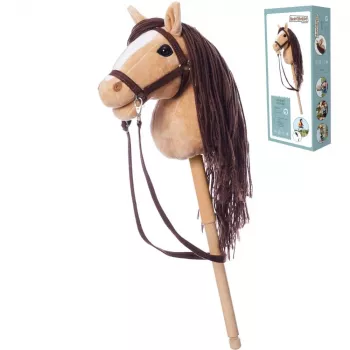Zirgs uz kociņa HOPPIHORSE Hobby Horse A4 bēšs
