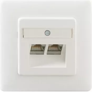 Rutenbeck 138112070 RJ-45 kontaktligzda, balta