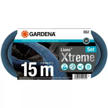 Gardena Liano dārza šļūtene 15 m PVC Melna Zila Pelēka