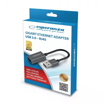 Esperanza ENA101 Ethernet 1000 Mbps adapteris USB 3.0–RJ45