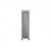 19 collu 42U LANBERG stāvošais skapis 600×600 mm Pelēks ar stikla durvīm un LCD (Flat Pack)