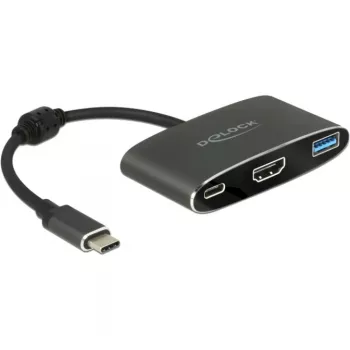 DeLOCK ārējais video adapteris VL101 USB-C 3.1 → HDMI, pelēks, mazumtirdzniecības iepakojums (62991)