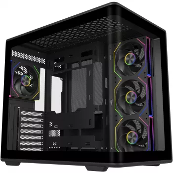 COOLER MASTER Elite 600 ARGB, torņa korpuss melns, rūdīts stikls x2