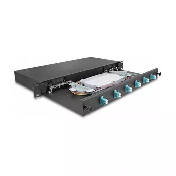 Šķiedru optikas savienojuma kaste DeLOCK 66998 Melns Metāls 482x220x44mm