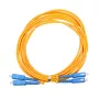 Šķiedru optikas kabelis Extralink EX.3586 1 m FTTH G.652D SC-SC duplekss dzeltens