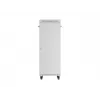 19 collu 32U LANBERG stāvošs skapis 600×800 mm pelēks ar stikla durvīm un LCD (Flat Pack)