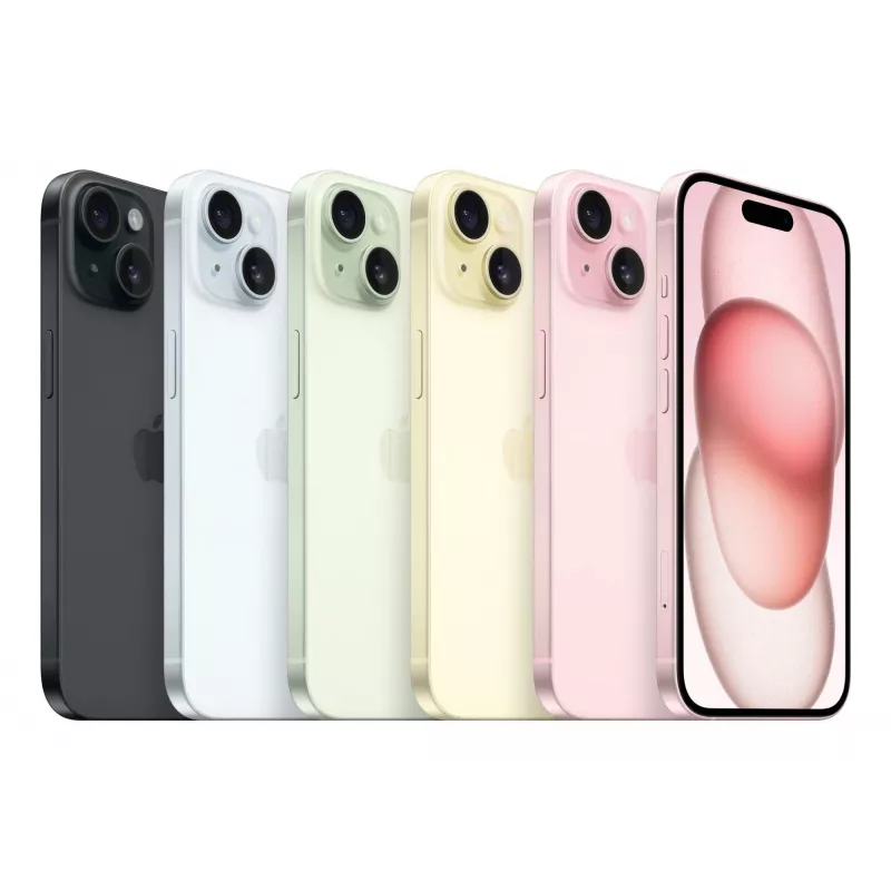 Atjaunots viedtālrunis RENEWED iPhone 15 — 128 GB, 6,1 collu Super Retina XDR, A16, 5G, Melns, IP68