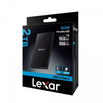 Ārējais cietvielu disks Lexar 2TB SSD USB Type-C 3.2 Gen 2 LSL300002T-RNBNG