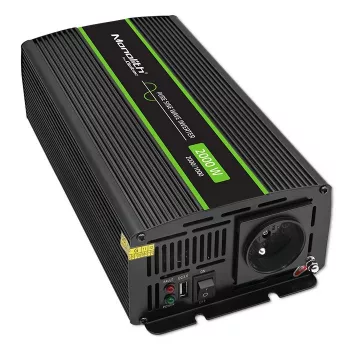 Auto invertors Qoltec Monolith 2000 W Melns 12 V