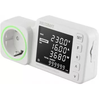 VOLTCRAFT SEM5000 Enerģijas patēriņa mērītājs ar izmaksu prognozi un trauksmes funkciju (VC-12936570)