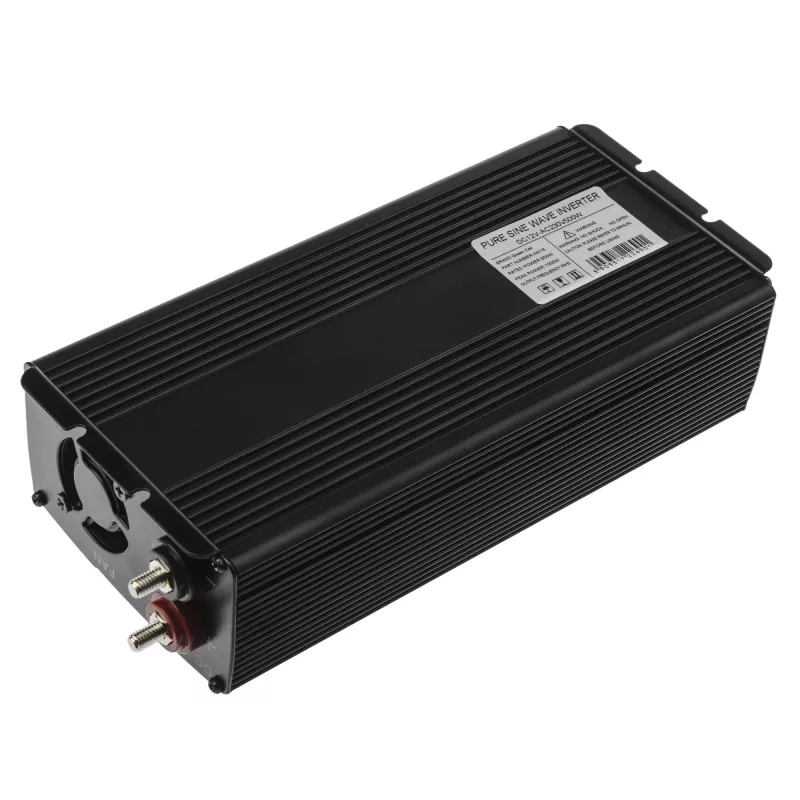 Automašīnas sprieguma pārveidotājs Green Cell INV16 500 W 12 V DC uz 230 V AC, 50 Hz, USB ports, aktīvā dzesēšana, melns