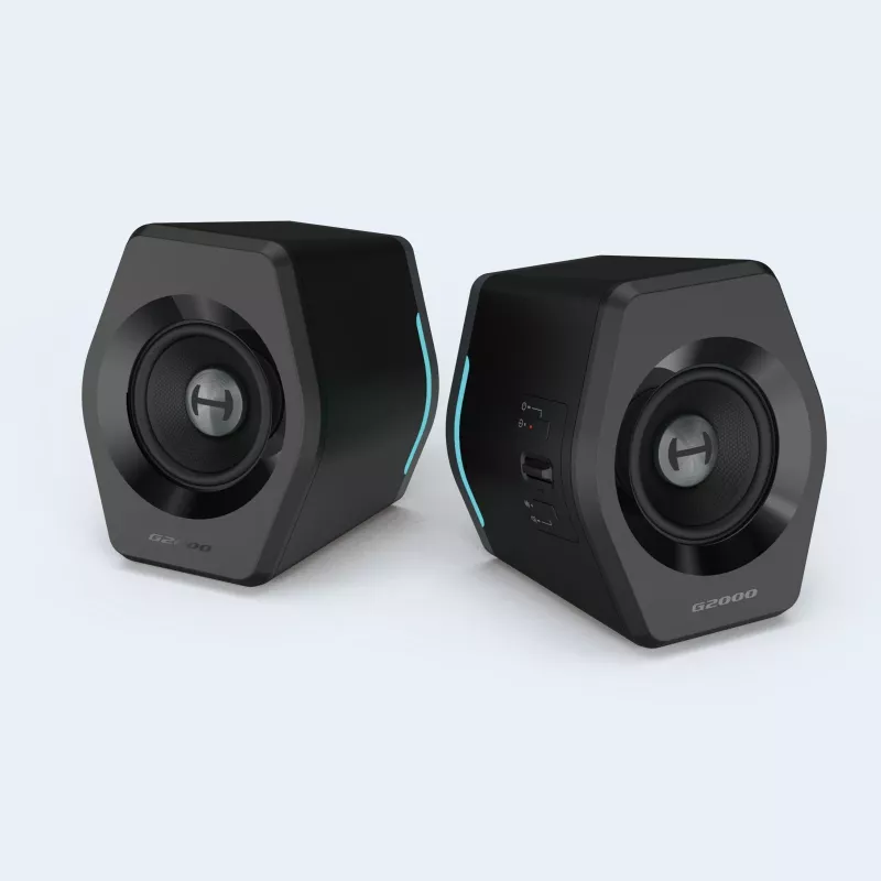 Edifier HECATE G2000 2.0 datora skaļruņi, Bluetooth, 16 W, RGB, melnā krāsā