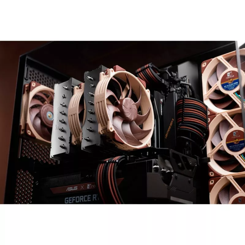 Gaisa dzesētājs Noctua NH-D15 G2 — divu ventilatoru 140 mm CPU dzesētājs, varš, 12 V, 1500 RPM max, saderīgs ar LGA 1150/1151/1155/1156/1200/1700 un AM4/AM5