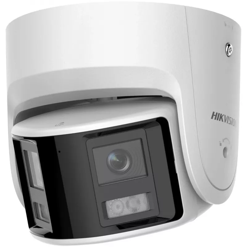 IP drošības kamera Hikvision DS-2CD2346G2P-ISU/SL 4MP kupola, 2.8 mm objektīvs, 180° redzes lauks, IR 30 m, IP67, PoE/DC