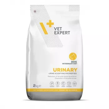 Sausā suņu barība VETEXPERT Urinary Turkey 2 kg – veterinārā diēta pieaugušiem suņiem, struvīta akmeņu profilaksei, bez lipekļa un sojas