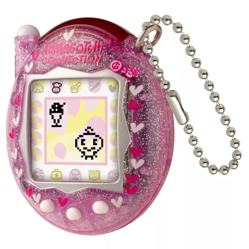 Rokas digitālais mājdzīvnieks Bandai Tamagotchi Connection Pink Glitter — virtuālā mājdzīvnieka rotaļlieta