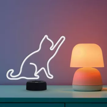 Manta SNL80WH LED dekoratīvā lampa ar kaķi, balta