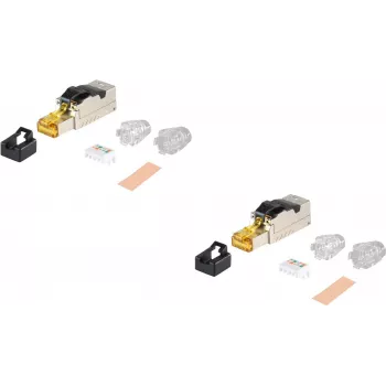 RJ45 Cat.8.1 tīkla savienotājs ShiverPeaks BS08-45001-2 metāla korpusā, lauka konfigurējams